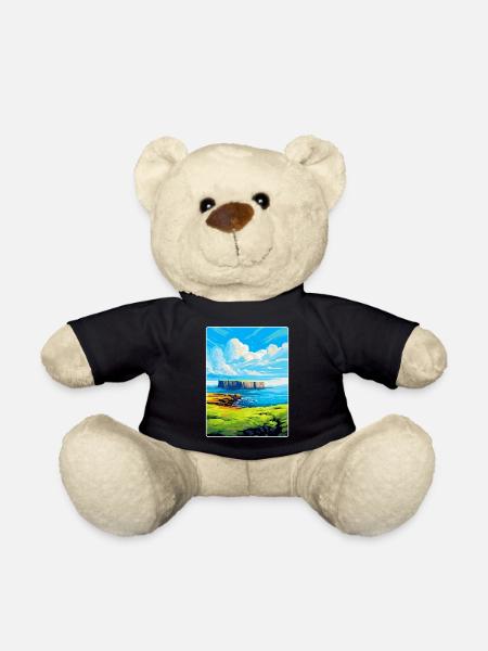 Isle Of Staffa Schottland Vereinigtes Königreich Vintage Reiseposter - Teddy - Schwarz