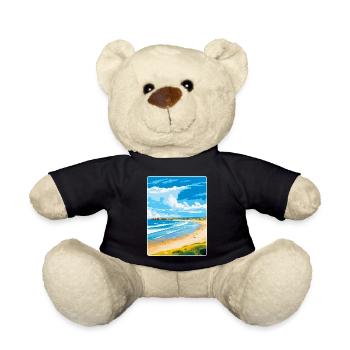 Portstewart Strand Irlande Royaume-Uni Affiche de voyage WPA - Nounours - noir - Devant