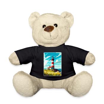 Plymouth England Uk Vintage Reiseplakat Souvenir - Teddy - Schwarz - Vorne
