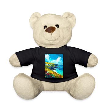 Cornwall England Uk Vintage Reiseplakat Souvenir - Teddy - Schwarz - Vorne