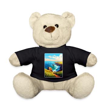 Lands End Cornwall England Vereinigtes Königreich Reiseplakat WPA - Teddy - Schwarz - Vorne