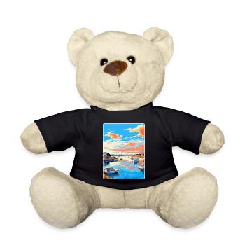 Poole Harbour England Uk Vintage Reiseposter WPA - Teddy - Schwarz - Vorne