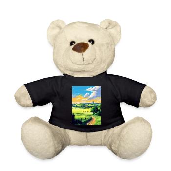 Cotswolds Angleterre Royaume-Uni Affiche de voyage vintage WPA Art - Nounours - noir - Devant