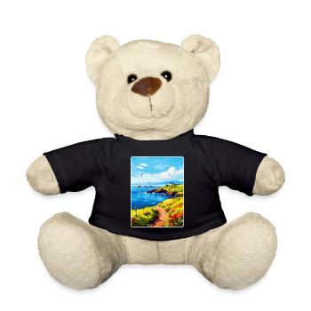 Île de Seil Écosse Royaume-Uni Affiche De Voyage Vintage WPA - Nounours - noir - Devant