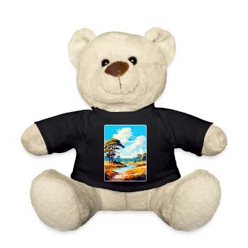 New Forest National Park Vintage Travel Poster WPA - Teddy Bear - black - Front