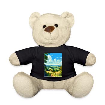 Surrey Hills Vintage Travel Poster Souvenir WPA - Teddy Bear - black - Front