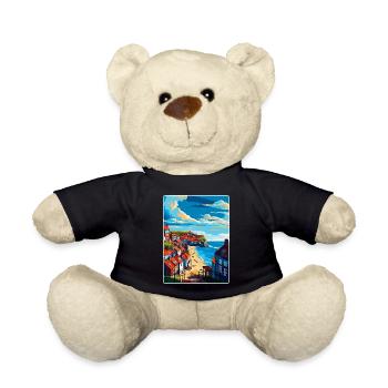 Whitby England Uk Vintage Reiseposter Souvenir - Teddy - Schwarz - Vorne