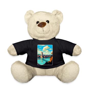 Bristol England Uk Vintage Travel Poster Souvenir - Teddy Bear - black - Front
