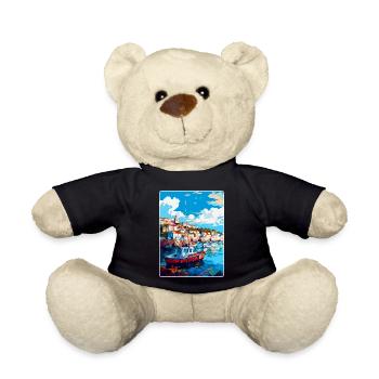 Brixham England Uk Vintage Reiseposter Souvenir - Teddy - Schwarz - Vorne
