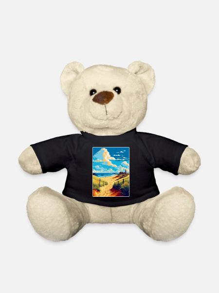 Suffolk Küste Vintage Reise Poster Souvenir WPA - Teddy - Schwarz