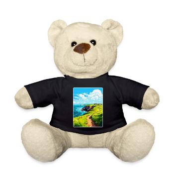 St Davids Head Pays de Galles Royaume-Uni Affiche de voyage Souvenir WPA - Nounours - noir - Devant