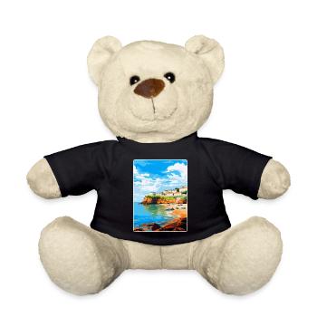 Portscatho Cornwall England Vereinigtes Königreich Reiseposter WPA - Teddy - Schwarz - Vorne