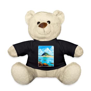 Marazion Cornwall England Uk Reiseposter WPA - Teddy - Schwarz - Vorne