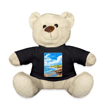 Bude Cornwall, England, Vereinigtes Königreich, Reiseposter, Souvenir - Teddy - Schwarz - Vorne