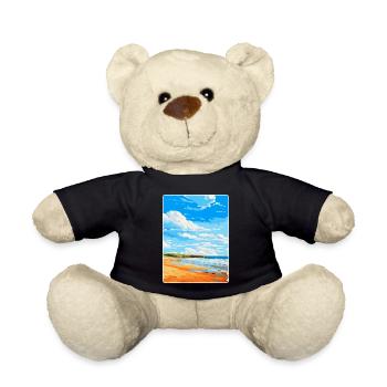 Constantine Bay, Cornwall, England, Vereinigtes Königreich, Reiseposter - Teddy - Schwarz - Vorne
