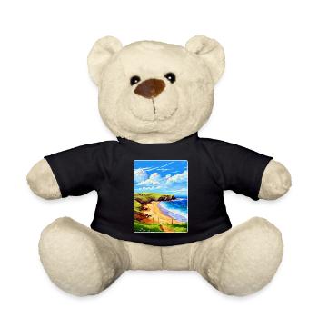 Holywell Bay, Cornwall, England, Vereinigtes Königreich, Reiseposter, WPA - Teddy - Schwarz - Vorne