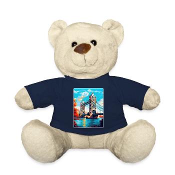 Tower Bridge England Uk Reise Poster Souvenir WPA - Teddy - French Navy - Vorne