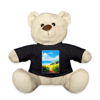 Lamorna, Cornwall, England, Vereinigtes Königreich, Reiseposter, Souvenir - Teddy - Schwarz - Vorne