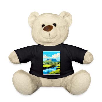 Brecon Beacons Wales Uk Travel Poster Souvenir WPA - Teddy Bear - black - Front