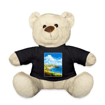 Coverack Cornwall England Uk Reiseposter WPA - Teddy - Schwarz - Vorne