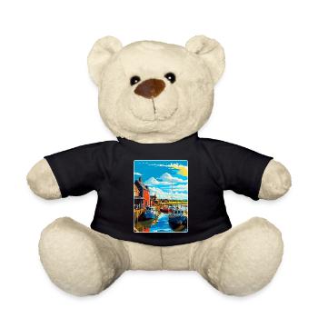 Whitstable Harbour, England, Vereinigtes Königreich, Reiseposter, WPA - Teddy - Schwarz - Vorne