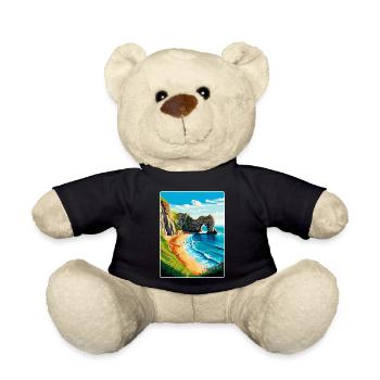 Durdle Door England Uk Reise Poster Souvenir WPA - Teddy - Schwarz - Vorne