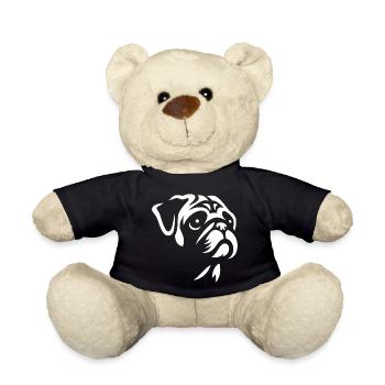 Carlin Silhouette Animal Minimaliste Élégant - Nounours - noir - Devant