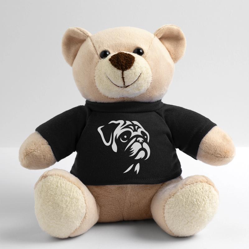 Pug Silhouette Pet Minimalist Elegant Teddy Bear