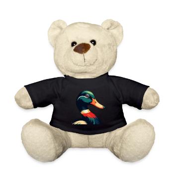 Ente Cartoon Figur Buntes Haustier Tier - Teddy - Schwarz - Vorne