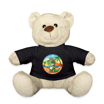 Iguane Lunettes de soleil de plage d’été de dessin animé drôle - Nounours - noir - Devant