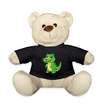 Krokodil Niedliche Maskottchen Zeichentrickfigur Kawaii - Teddy - Schwarz - Vorne