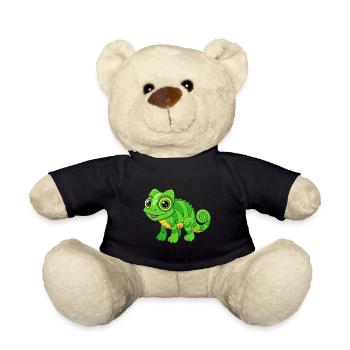 Caméléon Mascotte mignonne Personnage de dessin animé Kawaii - Nounours - noir - Devant