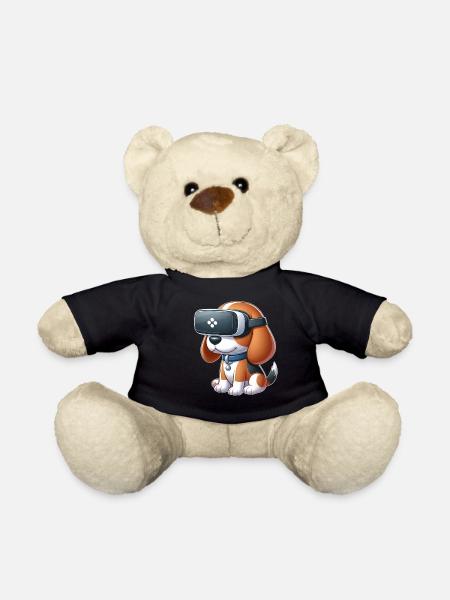 Beagle Hund VR Gamer Gaming Science Fiction - Teddy - Schwarz
