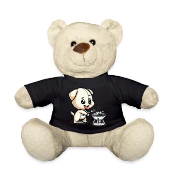 Cute BBQ Dog - Teddy Bear - black - Front