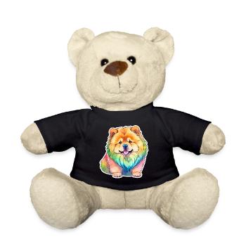 Chow Chow Wasserfarben - Teddy - Schwarz - Vorne