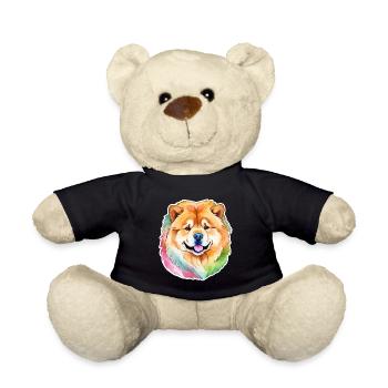 Chow Chow Wasserfarben - Teddy - Schwarz - Vorne