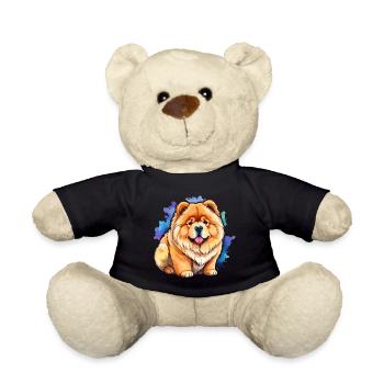 Chow Chow Wasserfarben - Teddy - Schwarz - Vorne