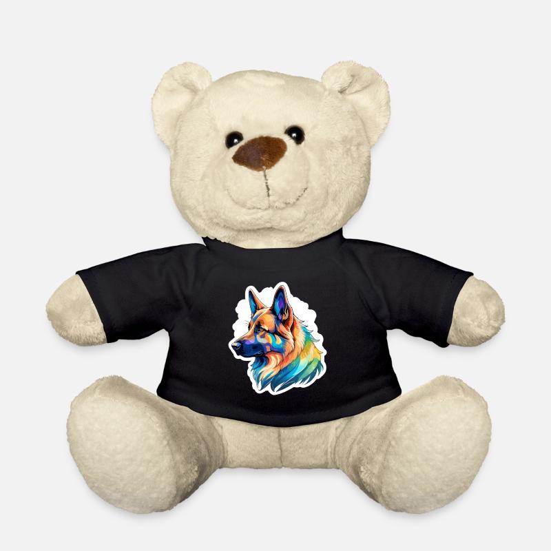 Berger Allemand Aquarelle - Nounours - noir