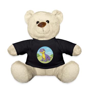 Komodo Dragon Cute Kawaii Cartoon Clipart Animal - Teddy Bear - black - Front