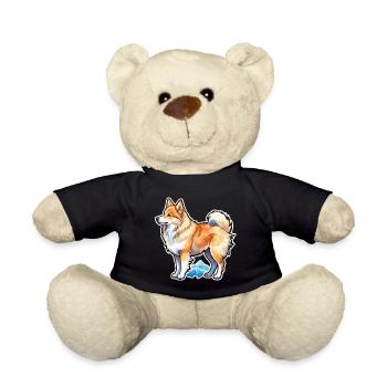 Chien islandais Aquarelles - Nounours - noir - Devant