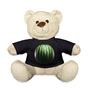 Wassermelone Obst Geschenk - Teddy - Schwarz - Vorne