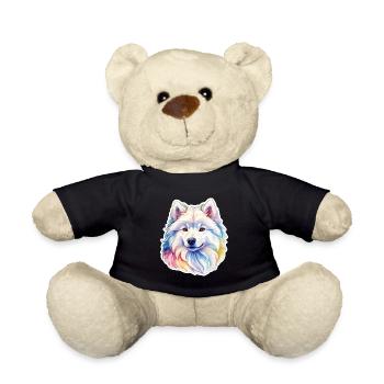 Samoyed watercolors - Teddy Bear - black - Front