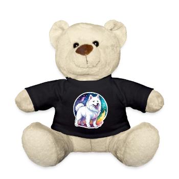 Samoyed watercolors - Teddy Bear - black - Front