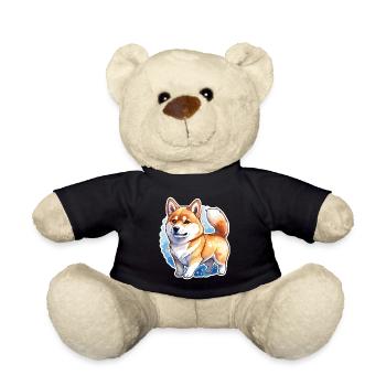 Aquarelles Shiba Inu - Nounours - noir - Devant