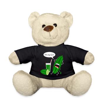 Conception humoristique de concombre avec cri - Nounours - noir - Devant