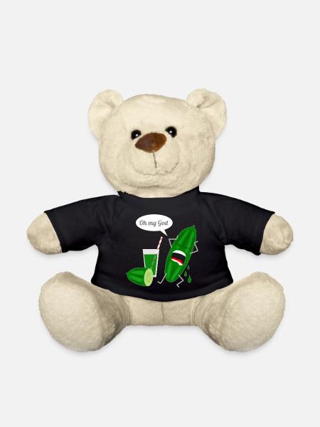 Humorvolles Gurkendesign mit Schrei - Teddy - Schwarz