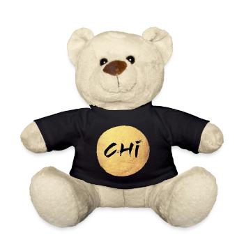 Yoga Kreis Gold Chi Namaste om Shanti deluxe Yogi - Teddy - Schwarz - Vorne