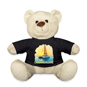 Catamaran Love, Meer, Segeln, Kapitän, Cat, Kat - Teddy - Schwarz - Vorne