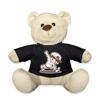 Little Breakdancing Boy - Teddy Bear - black - Front