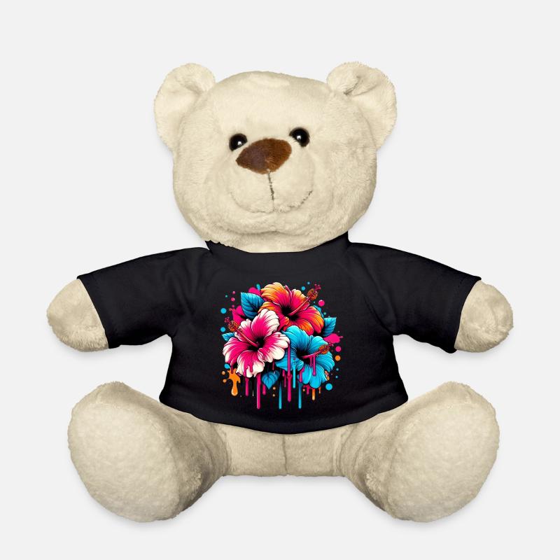 Fleurs d’hibiscus - Nounours - noir